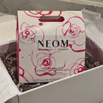 NEOM It’s All Rosy Duo gift set packaging displayed inside a branded gift box