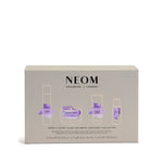 NEOM sleep wellbeing collection packaging on a white background